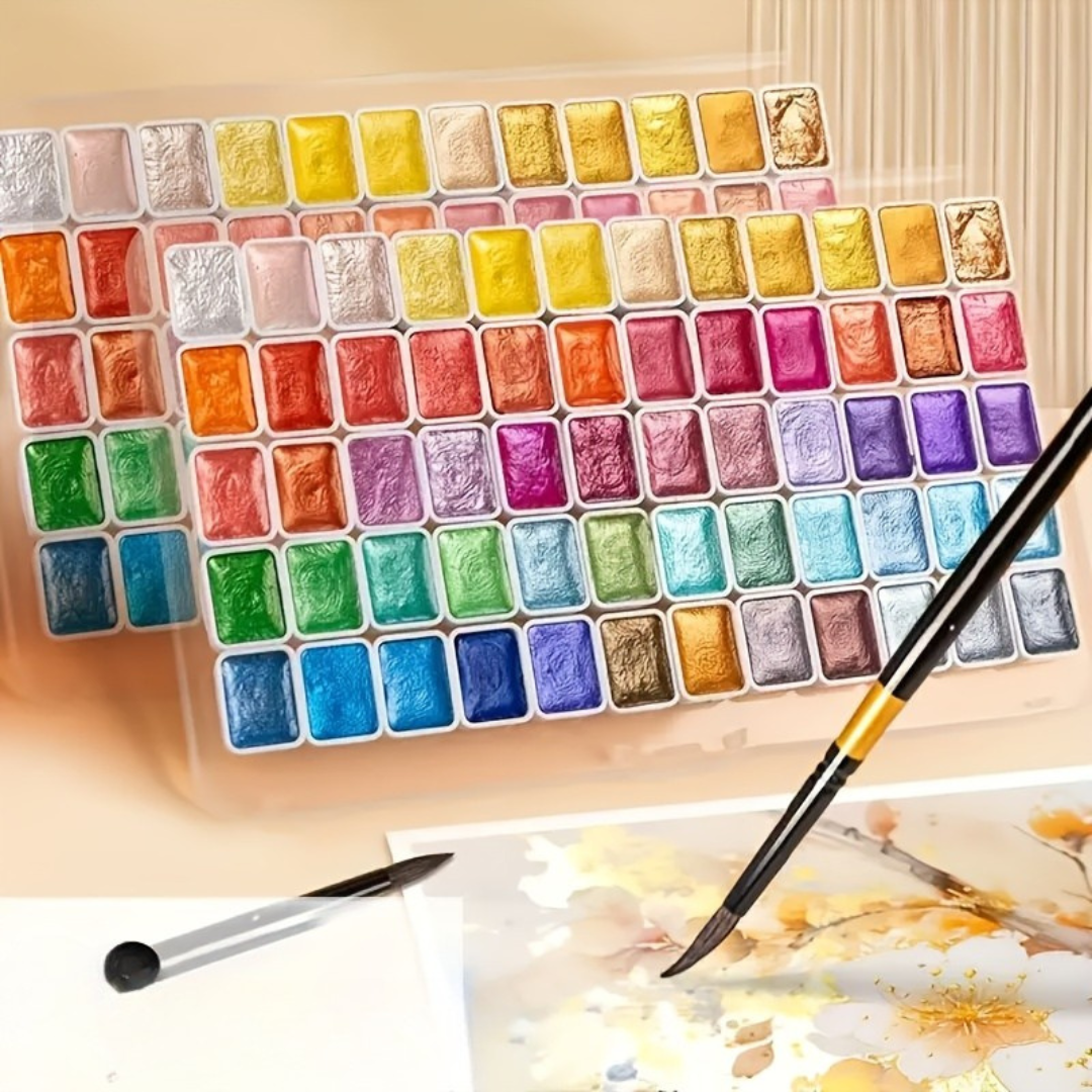 Iriserende Aquarel Verfset met Kleurverloop Effect – 10/20/50 Tinten – Ideaal voor Kunstenaars en Hobbyisten