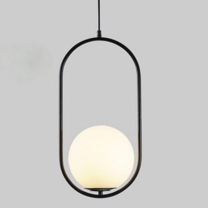 Scandinavische Hanglamp Mia met Gouden Armatuur en Glazen Kap – Moderne Plafondverlichting voor Eetkamer, Slaapkamer en Woonkamer