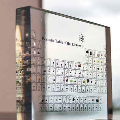 3D Periodieke Tabel met 83 Echte Elementen – Verlichte Display in Acryl voor Wetenschap & Educatie