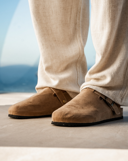 Heren Suede Clog Comfortabele Ergonomische Zool
