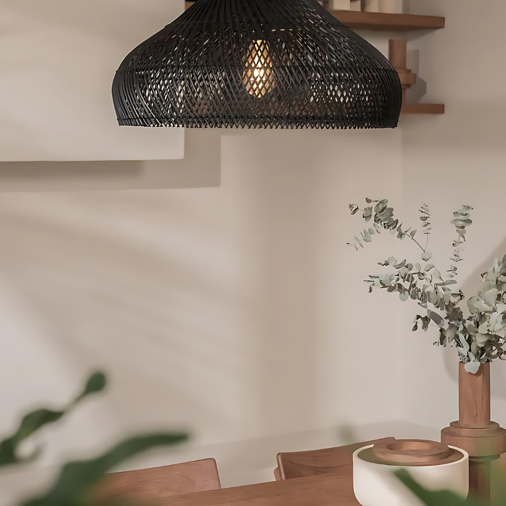 Hanglamp Rattan Bamboe Handgevlochten Bohemian Retro E27 Ø40 Ø60 Eetkamer