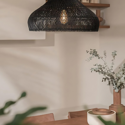 Hanglamp Rattan Bamboe Handgevlochten Bohemian Retro E27 Ø40 Ø60 Eetkamer