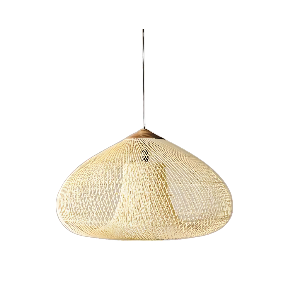 Elegant Handmade Rattan Japandi Pendant Light