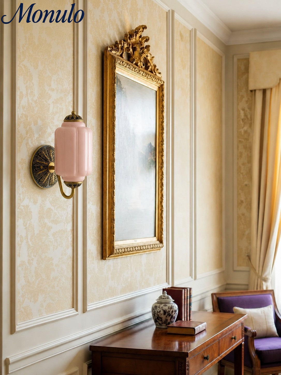 Melkglazen Wandlamp Eloise voor Hal en Slaapkamer | Vintage Wandverlichting met Melkwit Glas