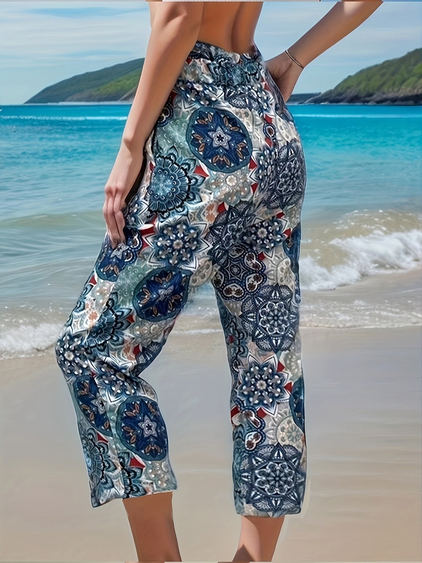 Elastische Broek Comfortabele Bohemian Stijl Della