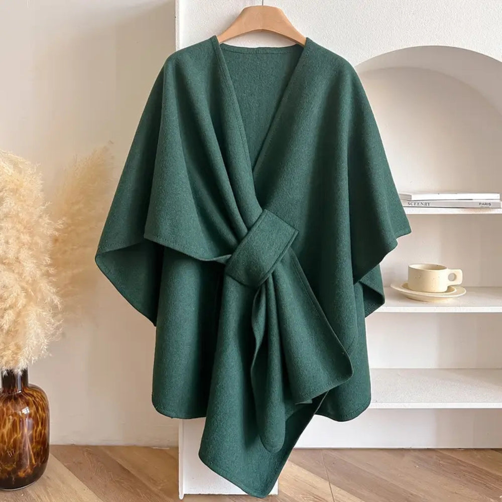 Lichte Poncho Cape met Bescherming tegen Wind en Kou – Warme Shawl voor Najaar en Winter
