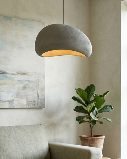 Wabi Sabi Polymeeren Hanglamp – Organische Textuur Scandinavische Lichtdesign voor Woonkamer Eetkamer