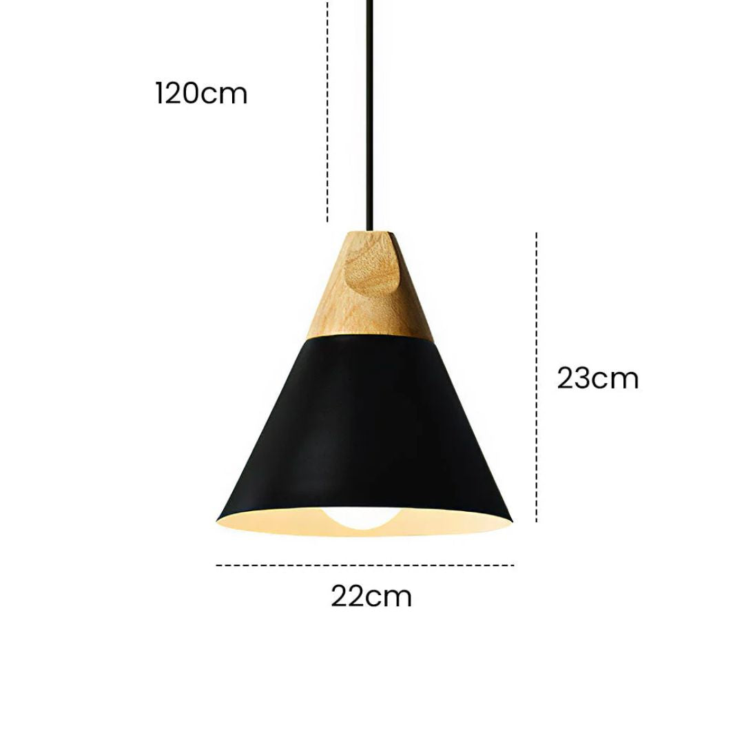 Hanglamp Hout Aluminium E27 Kleurrijk Eetkamer Woonkamer Keuken Designlamp Modern