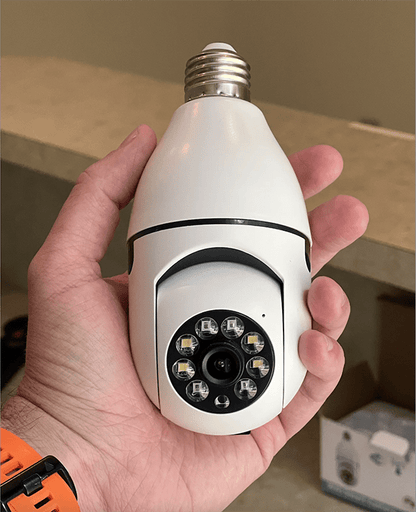 Slimme Beveiligingscamera Lamp met Zoom en Bewegingsdetectie | 4x Digitale Zoom | Nachtvisie | E27 Fitting | WiFi en App | Home Security