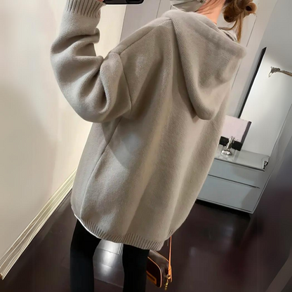 Dames Hoodie Met Smiley Print Zacht en Comfortabel