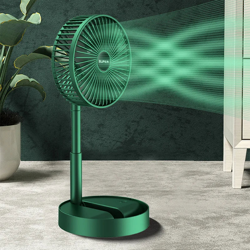 Opvouwbare Tafelventilator USB-Oplaadbaar met Vijf Standen – Compact en Stil