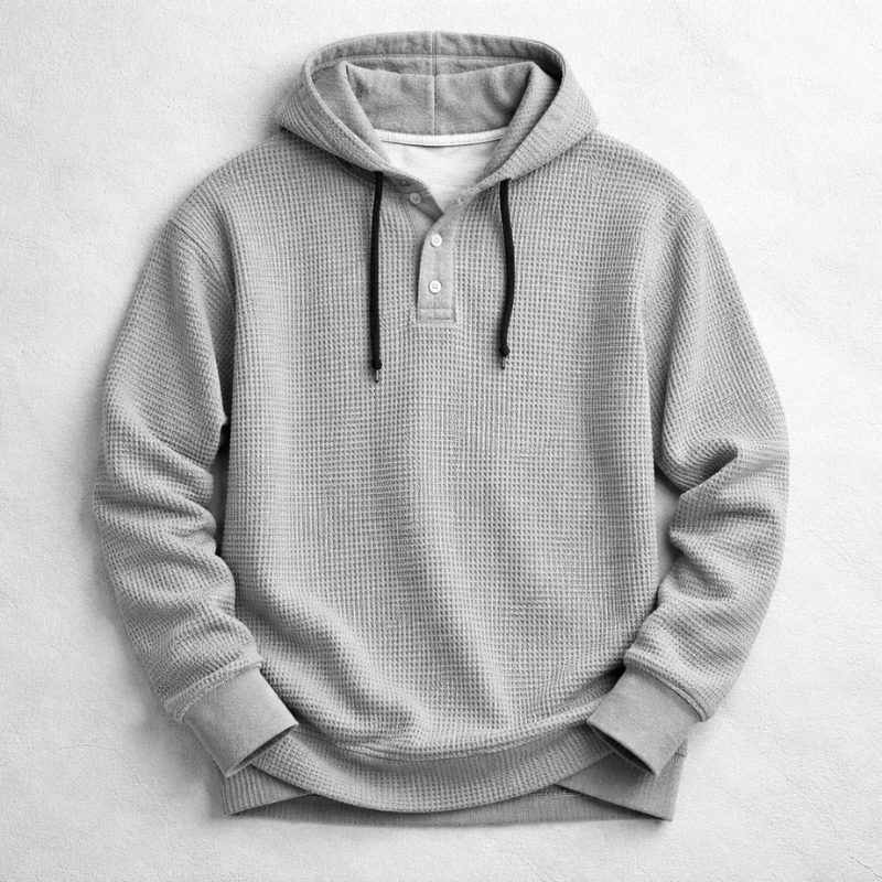 Wafel Hoodie Heren - Comfortabele Waffle Trui voor Mannen