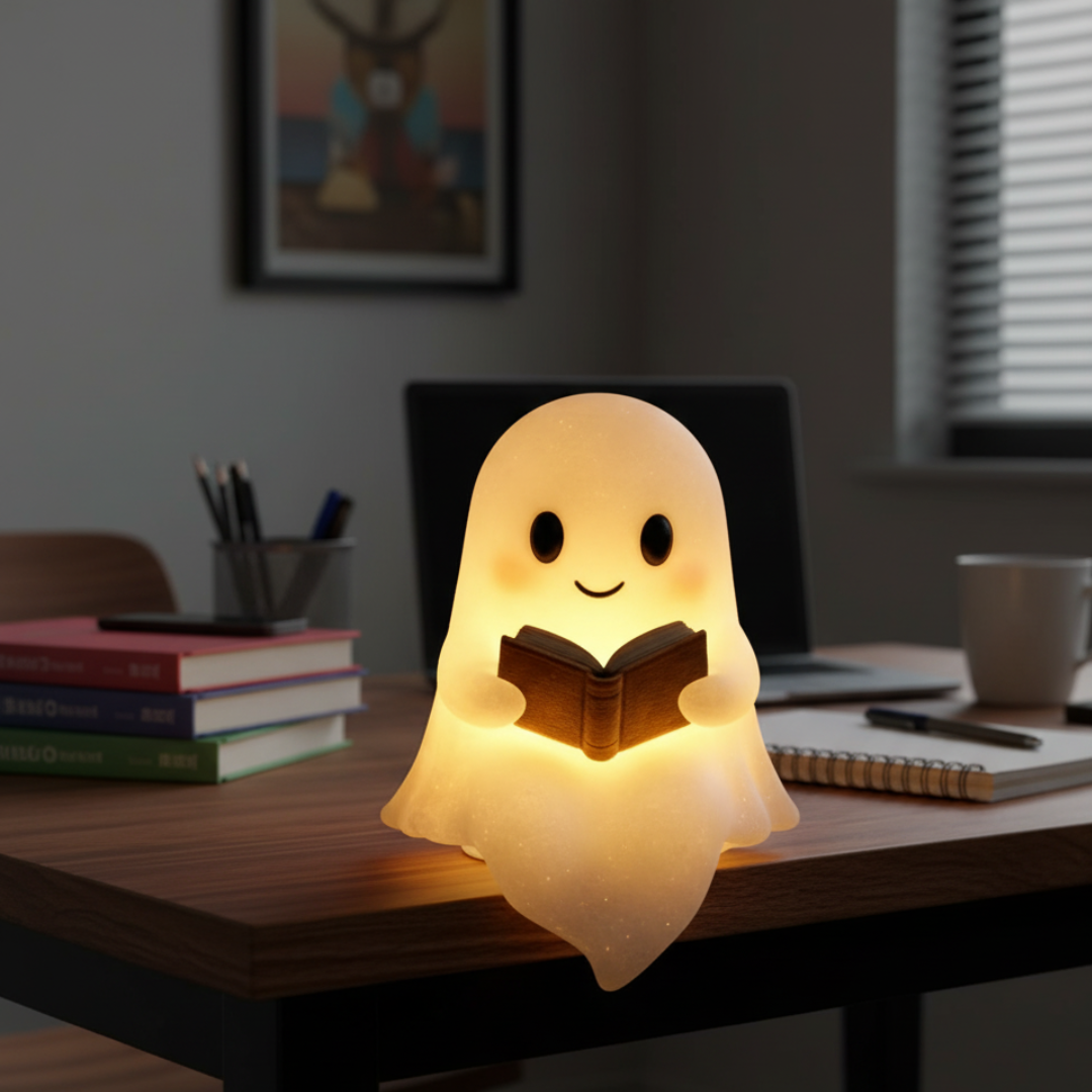 Spookjes Nachtlampje Handgemaakt Keramiek Warm Wit LED Sfeerverlichting Slaapkamer Cadeau