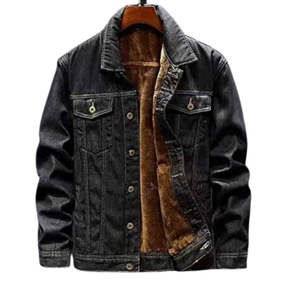 Heren Winterjas Denim Warm en Stevig