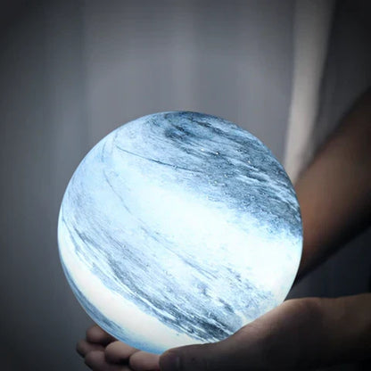 Glazen maanlamp met kosmisch design en sfeerverlichting voor slaapkamer en woonkamer
