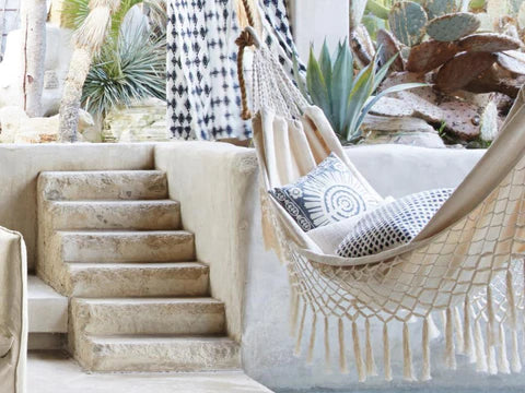 Handgemaakte Macramé Hangmat Tweepersoons Katoenen Touwwerk Balkon Veranda Tuin Terras