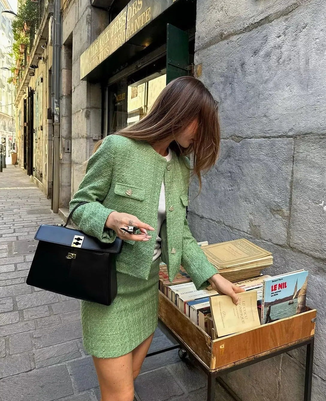 Tweedelige Set Vintage Stijl Klassieke Outfit