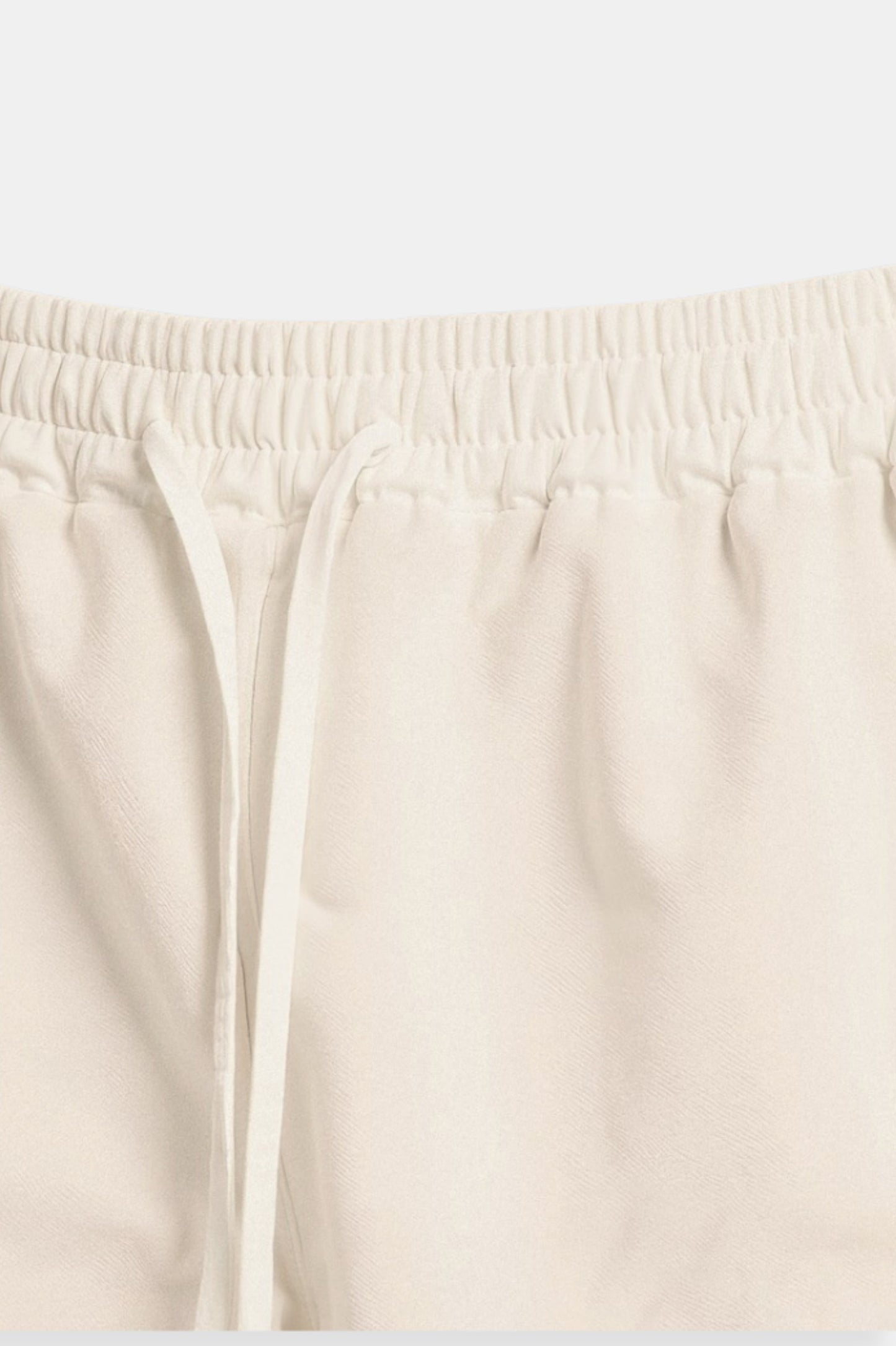 Heren Zomer Shorts Beige Comfortabele Broek Met Koord