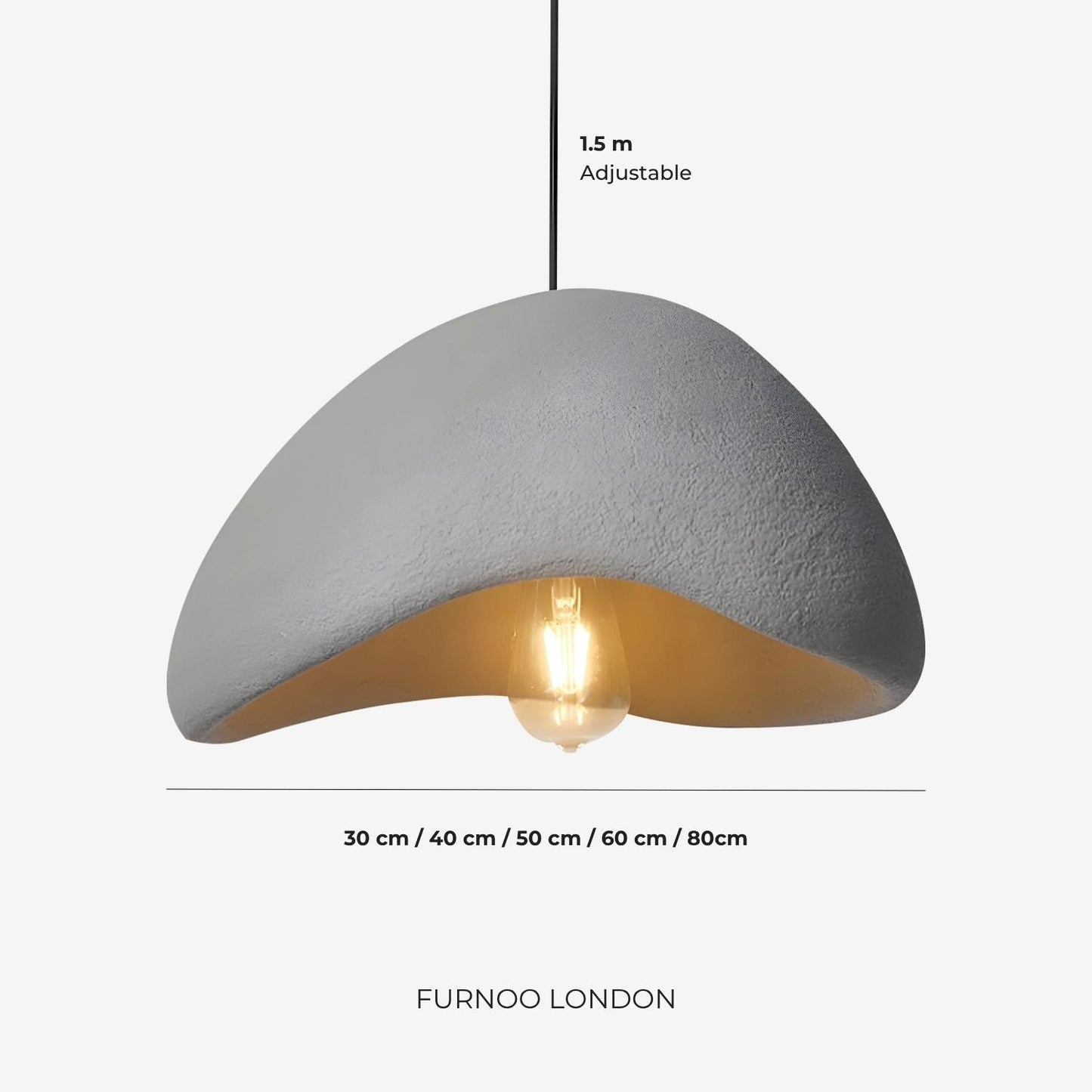 Wabi Sabi Polymeeren Hanglamp – Organische Textuur Scandinavische Lichtdesign voor Woonkamer Eetkamer
