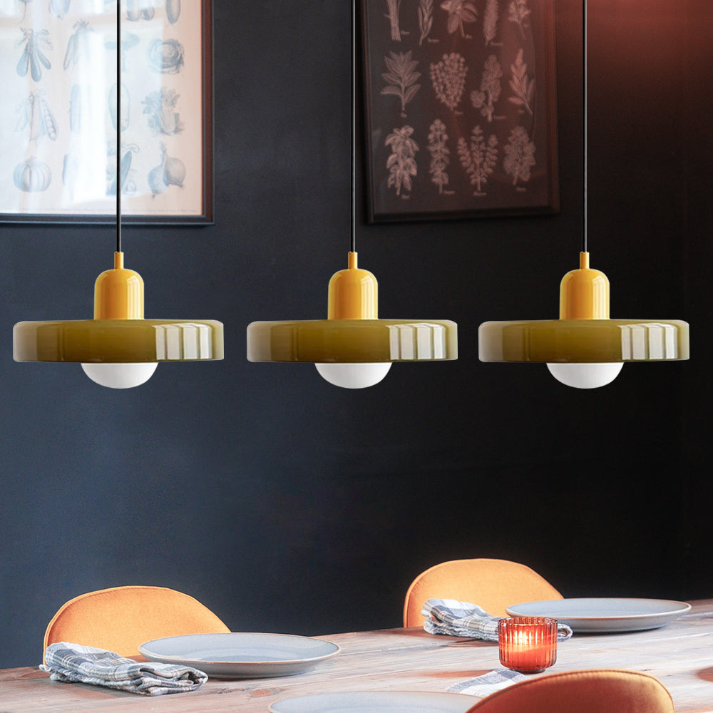 Luccon Triple Hanglamp Glas G9 Retro Kleuren Eettafel Woonkamer Design Verlichting Meerlamp
