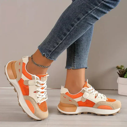 Vrouwensportschoenen Casual Kleurenblock Stijl Sneakers