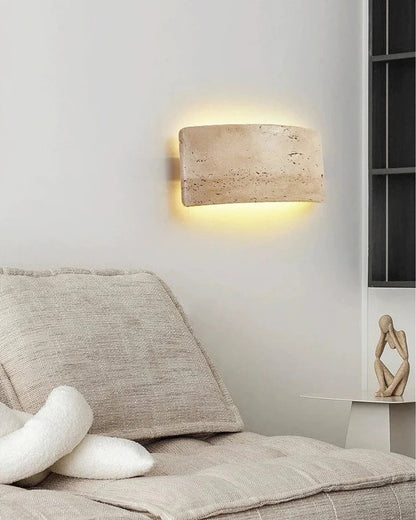 Travertin Wandlamp Modern Design met Warm LED-Licht voor Binnen en Buiten 12x25cm Waterdicht