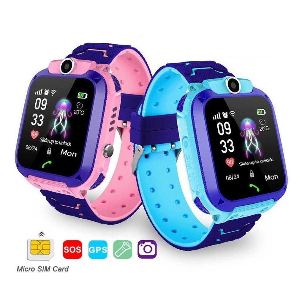 Smartwatch voor Kinderen met GPS-Tracker Telefoonfunctie SOS-Knop Ingebouwde Camera Kleurrijk Polshorloge voor Jongens en Meisjes vanaf 4 Jaar