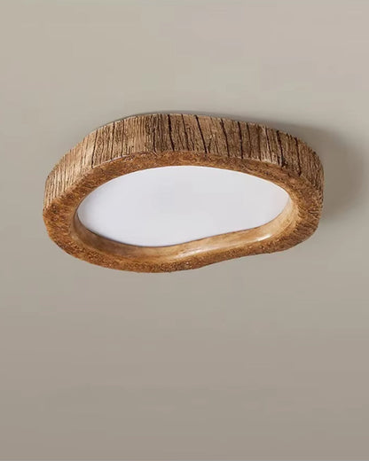 Moderne Houten Plafondlamp Met Warme LED Verlichting En Minimalistisch Design