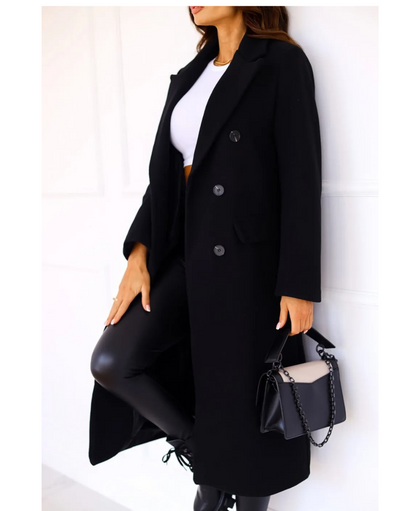 Dames Trenchcoat Lange Warme Herfst Winter Coat