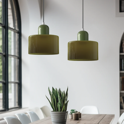 Sansoti | Lismeno Retro Hanglamp – Glazen Hanglamp met Warm Licht voor Eettafel, Keuken & Woonkamer