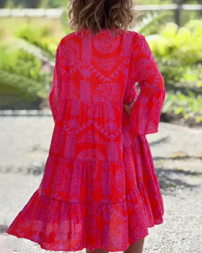 Boho Katoenen Jurk Zomerjurk Vrouwelijk