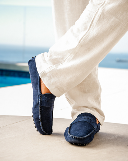 Leer Mokassin Heren Schoen Comfortabel Suède Slip On