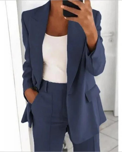 Damen Blazer Modieus Met Opstaande Kraag Trendy