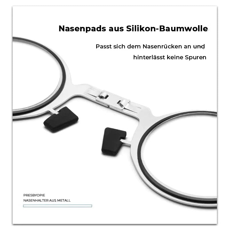 Vouwbare Leesbril met Blauwlichtfilter Titanium Rond en Vierkant Ultralicht Compact 19g Oogbescherming