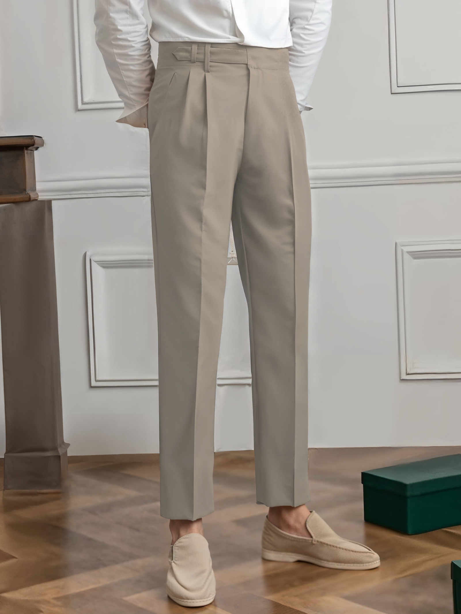 Klassieke Chino Broek met Plooi - StudioMarella