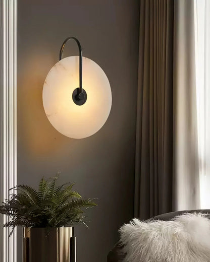 Ronde LED Wandlamp Acrylaat 20-25cm Zwart Goud Warm Licht Slaapkamer Hal