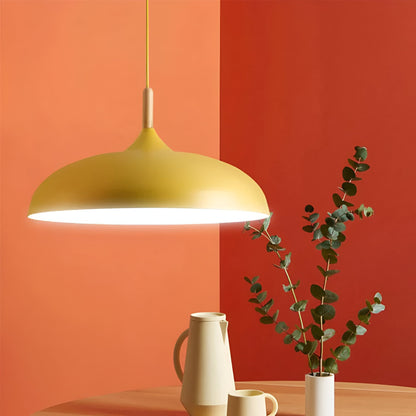 Hanglamp Hout IJzer Scandinavisch Japandi Rond E27 Ø35 Ø60 Eetkamer Keuken