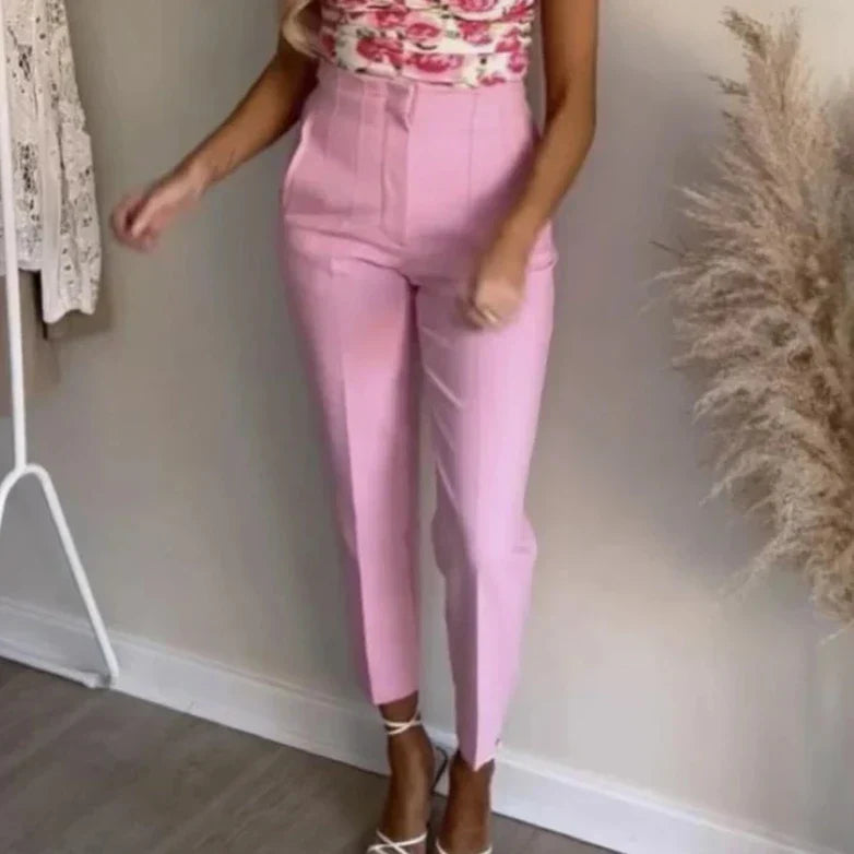 Dames Potloodbroek Hoge Taille Slank Zwart Stijlvol