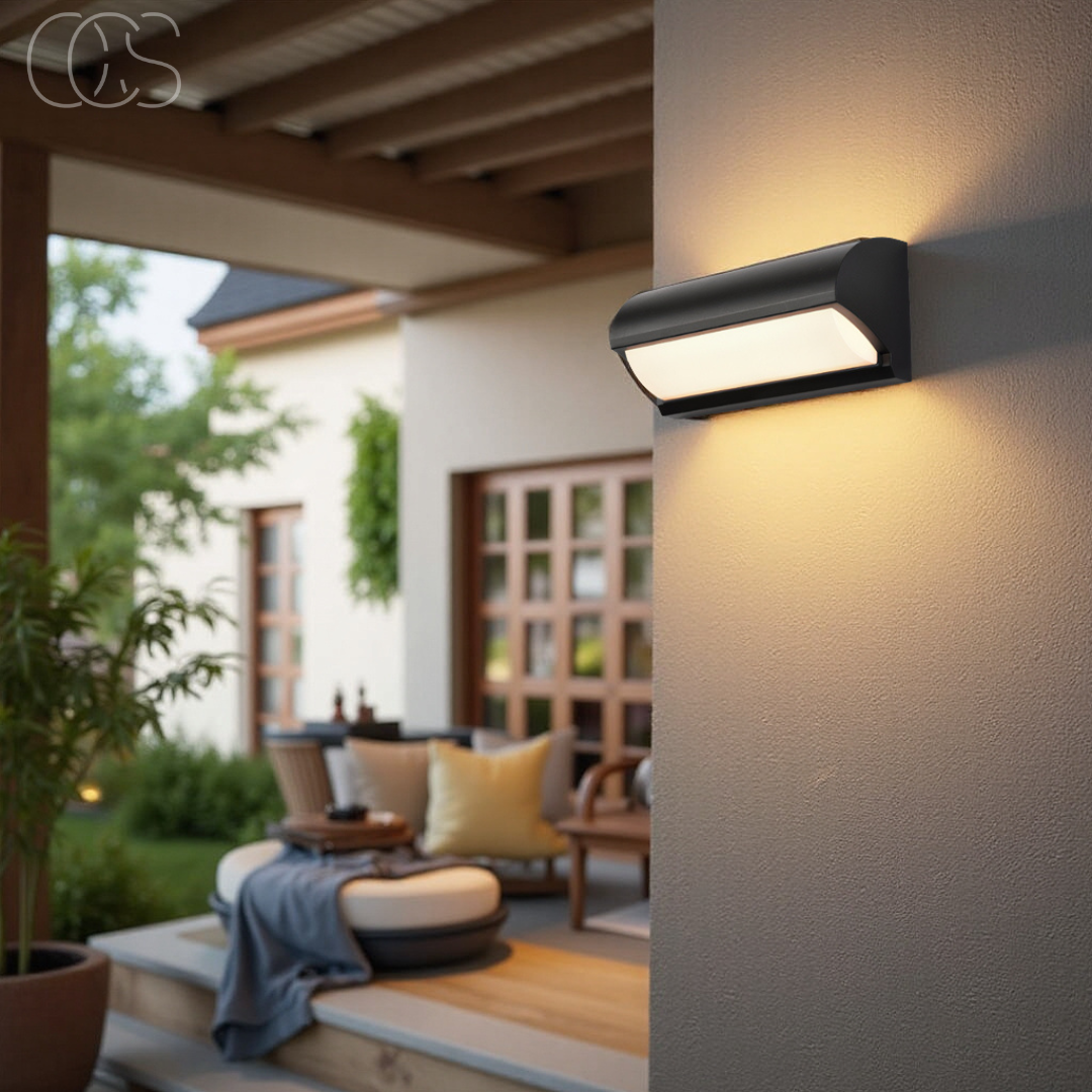 Buiten Wandlamp LED Zwart IP65 Waterdicht 3000K Warm Wit Tuin Balkon Gevel Modern
