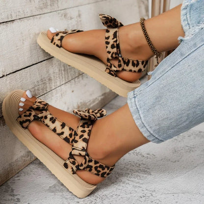Luipaardprint Sandalen Dames Leer Zomer Schoenen