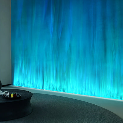 Wandlamp LED 3D Vlameffect Aluminium Zwart Woonkamer Bar RGBW Sfeerlamp Wandwasser Lichteffect