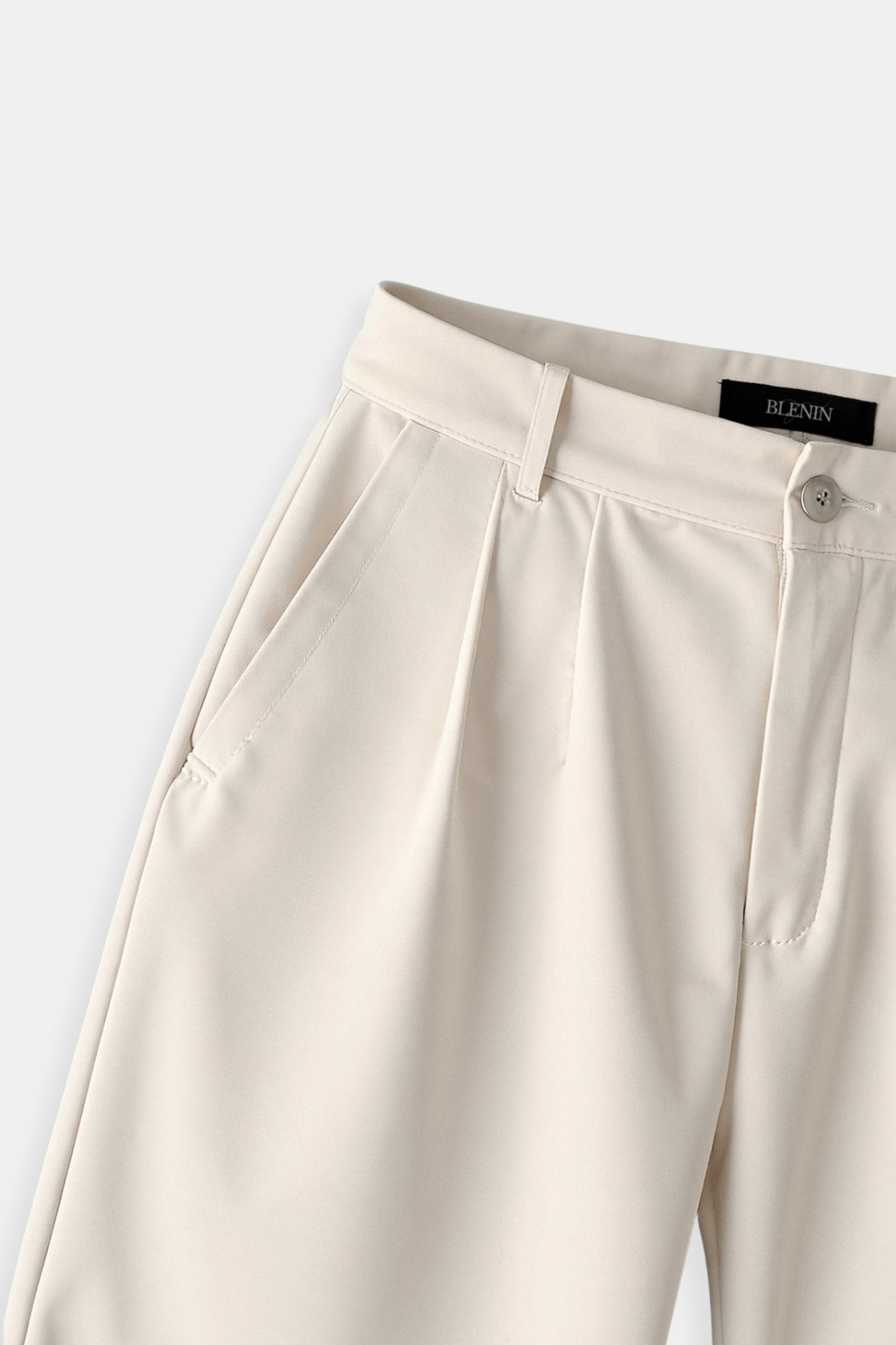 Damesbroek Klassiek Model met Plooien en Omgeslagen Zoom