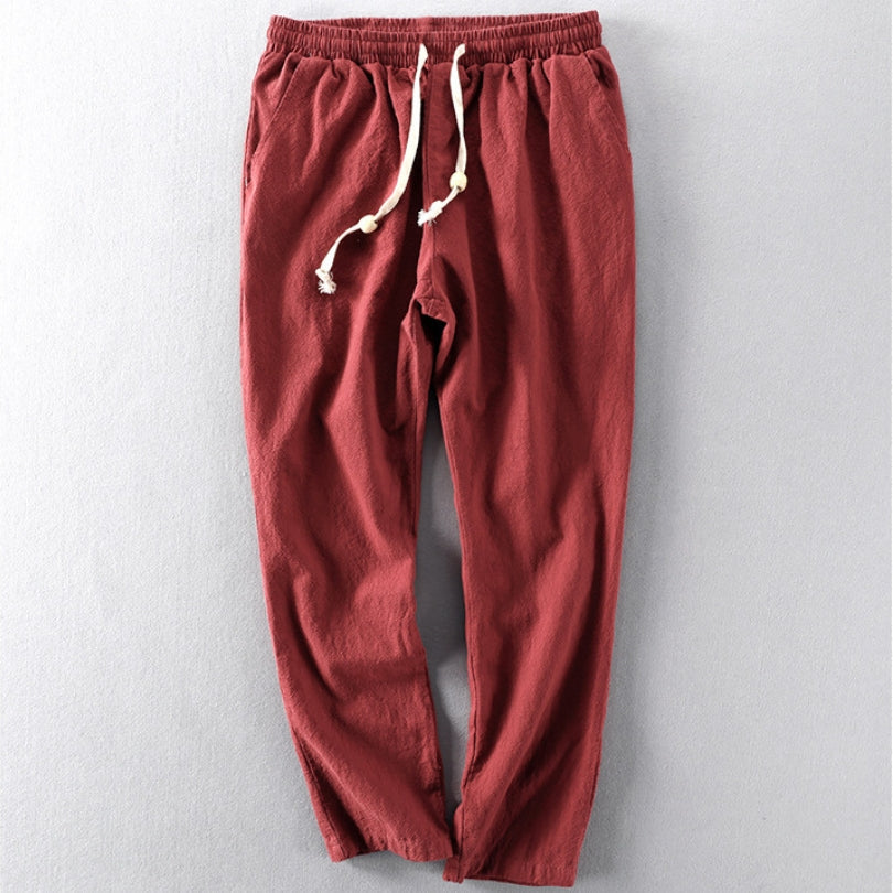 Mannenbroek Japanse Stijl Slim Fit Herenbroek