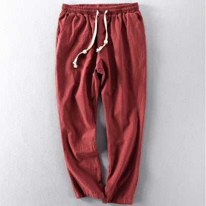 Mannenbroek Japanse Stijl Slim Fit Herenbroek