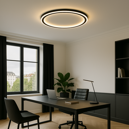 Dimbare LED Plafondlamp Rond Warm Wit 3000K Aluminium Acryl Woonkamer Eetkamer Gang Modern Minimalistisch Design