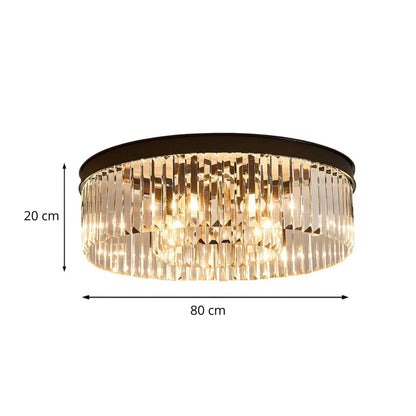 Plafondlamp kristal 40 cm goud 4x E14 woonkamer hal slaapkamer luxe plafondverlichting moderne kristallen lamp