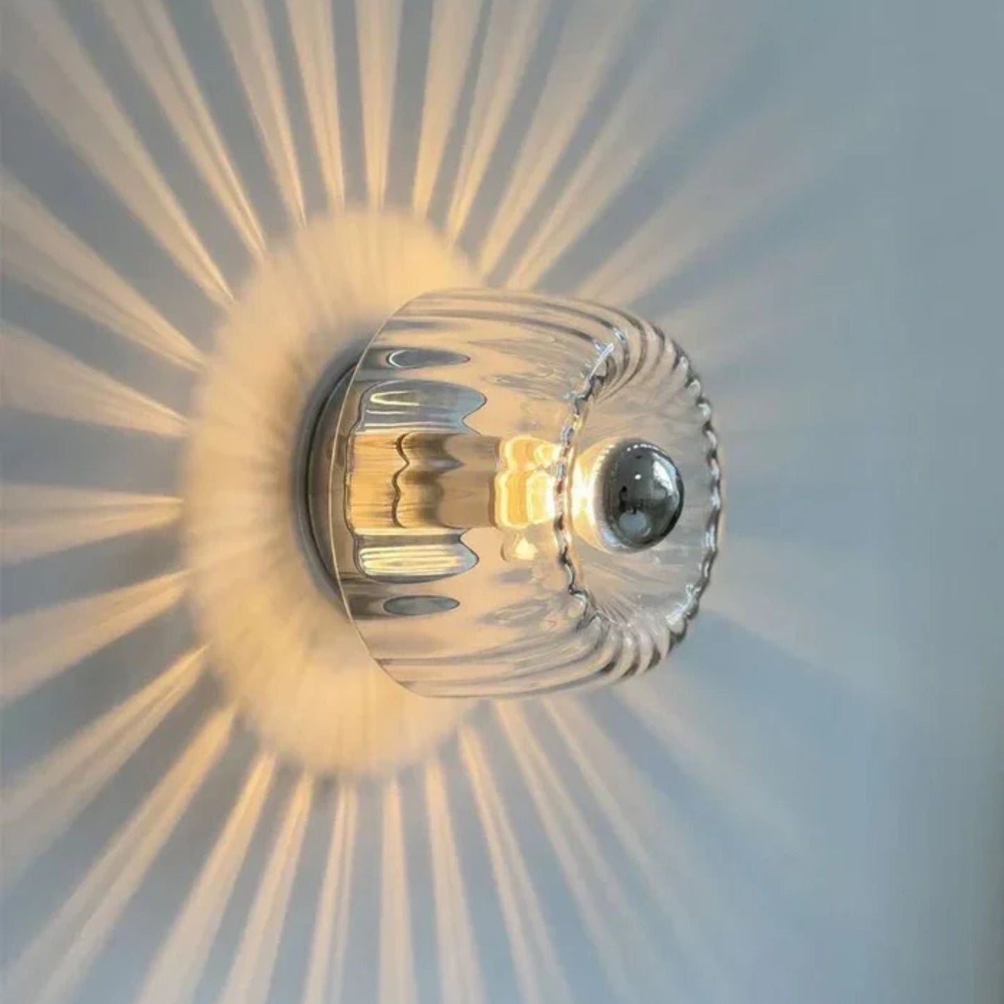 Wandlamp Glas E14 Metaal Transparant Hal Slaapkamer Bauhaus Wandverlichting Retro Design
