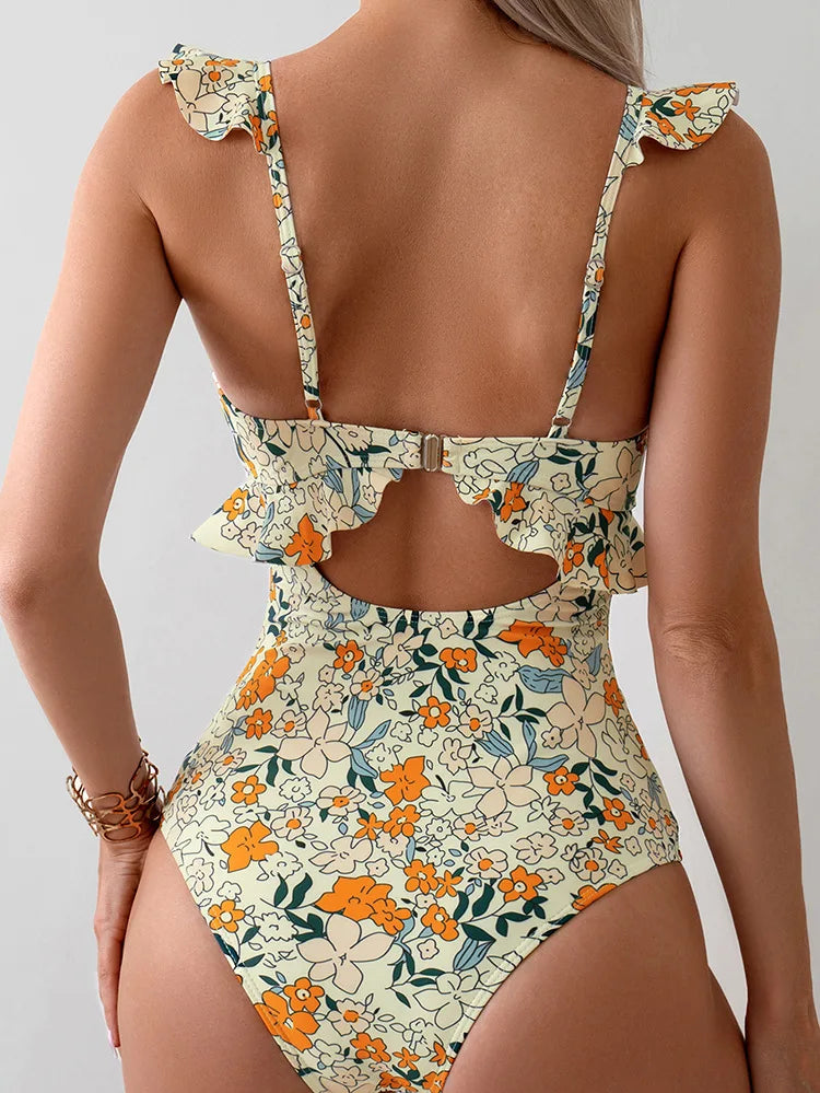 Dames Badpak Bloemenprint Zomer Stijlvol