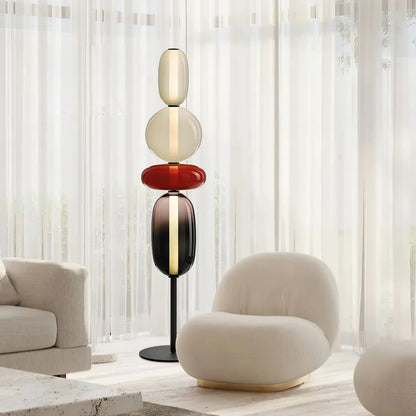 Vloerlamp Glas LED 130 of 160 cm Rood Wit Zwart Woonkamer Design Staande Lamp Lichtobject Interieur