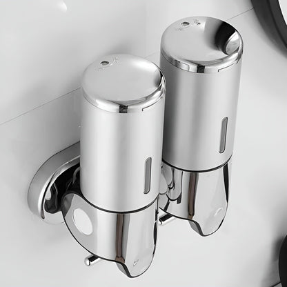 Wandzeepdispenser 500ml Wandmontage RVS Chroom Badkamer Keuken Enkel Dubbel Drievoudig Vloeibare Zeep